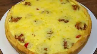 Вместо чебуреков и пирожков! Быстрый, вкусный и оригинальный пирог! Пальчики оближешь!