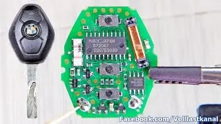 BMW SCHLÜSSEL REPARIEREN - Batterie wechseln / BMW Diamond Key Fob Battery Replacement E46 E39 E60