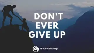 Bobby Conner shares on the importance of not giving up