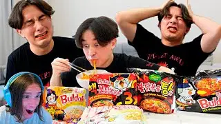 Пробую Все Вкусы САМОЙ ОСТРОЙ Лапши / Реакция на Яна Рейзена