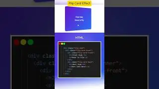 How to Create a Flip Card Effect with HTML & CSS. 🚀  