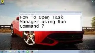 How to open Task manager Using run command