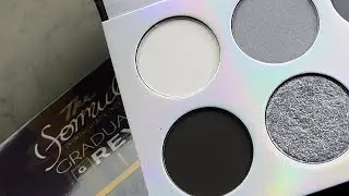 SWATCHES DE LA PALETTE THE FORMULA 2 GRADUATED GREYS de PLAYING MAKEUP BY YOLONDO
