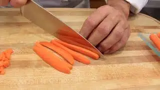 Cutting Carrots Into Paysanne