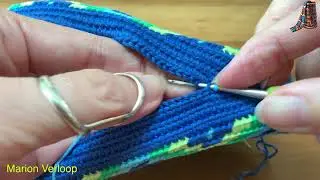 Crocheting two pieces together