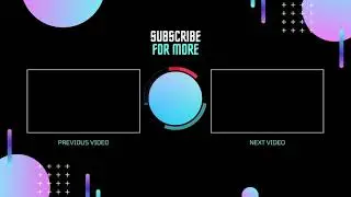 End Screen Template | Thanks for watching