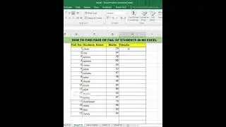 pass or fail in ms excel | excel shorts | excel tips and tricks 