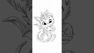 Little Dragon - Cute Drawing 