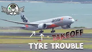 Takeoff Tyre Trouble (787 Main Gear Tyre Disintegration)