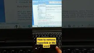 How to remove hyperlinks in MS Word within a second #shorts #viral #/ #computer #hyperlinks #short