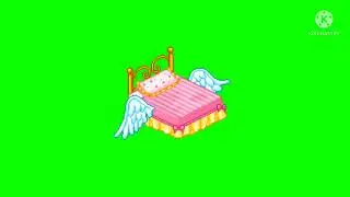Green screen animation video/Green screen flying bed/ green screen fairy bed