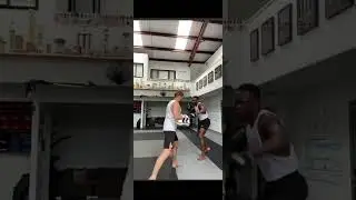 Israel adesanya almost knocked out his coach #israeladesanaya