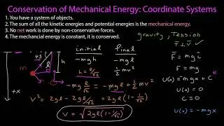 Conservation of Mechanical Energy: Coordinate Systems