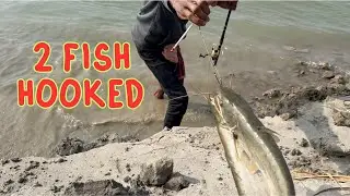 Double Fish Hooked Today (Amazing Fishing Experience)