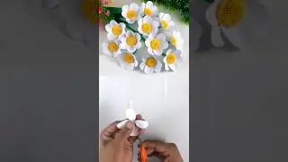 diy paper crafts #flowerart #homedecor #paperflowerwallhanging #craftsforschool