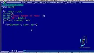 C program to generate Triangle pattern 22