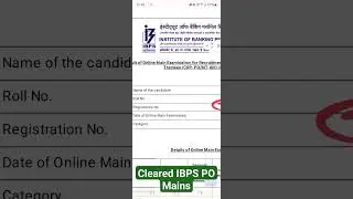 IBPS 2024 PO mains Scorecard 15 marks more than cutoff 