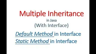 Multiple Inheritance in Java with Interface - Hindi