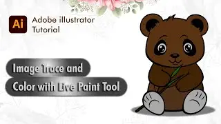 How to perfectly trace image & live paint in Illustrator | Trace & paint | Illustrator tutorial 2024