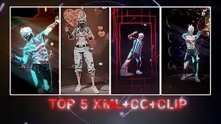 FREE FIRE TOP 5 XML CC + CLIPS🔥| (G - DRIVE | FREE FIRE CLIPS PACK |TOP 5 EMOTE CLIPS 