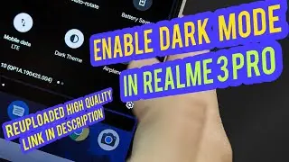 Dark Mode In Realme 3 Pro (Awesome Look) | Best Modification (Low Quality)