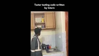 Tester testing the code written by an intern