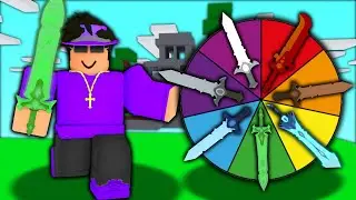 RANDOM SWORD CHALLENGE! (Roblox Bedwars)