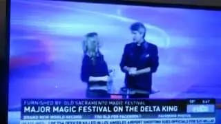 Kids watch Jay in TV for Sacramento Magic Festival - 10/11/2014