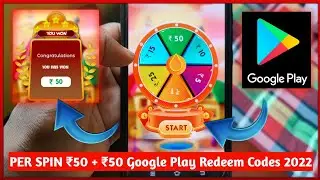 Get ₹50 Google Play Redeem Codes Per Spin | Spin Gamers App Trick For Google Play Redeem Code 2022