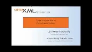 Quick Introduction to PresentationBuilder