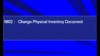SAP Inventory Management ( IM ) Transaction codes ( Tcodes ) - Training Tutorial