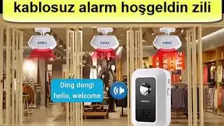 hoşgeldin zili zil Hareket Dedektörü Kapı Alarmı kablosuz müşteri geldi alarm 150 metre uzaklık