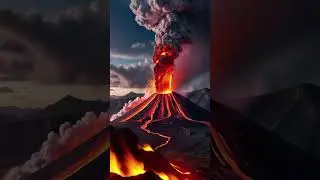 erupting volcano #ai #generation #image