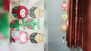 easy& beautiful wall hanging craft...🦉🦉🦉🦉🦉🦉😍😍😍👌👌👌