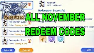ALL NOVEMBER GLOBAL REDEEM CODE • RAGNAROK ORIGIN