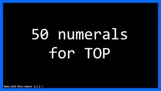 [千山萬水] 50 Numerals for Top (Free download)
