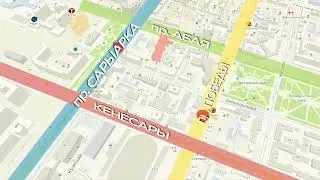 Проезд к музыкальную студию Абая 18.