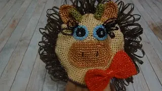 Мочалка - Игрушка. Бычок крючком
