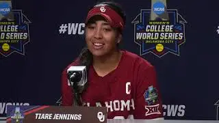 NCAA Softball: Oklahoma WCWS postgame (UCLA)