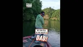 Kid Falls Off Boat While Dad is Fishing 🎣