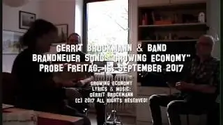 Gerrit Brockmann & Band, rehearsing Growing Economy 9/15/2017
