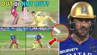 Faf Du Plessis controversial run out by tv umpire on RCB vs CSK Match