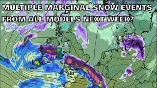 Multiple Marginal Snow Events from All Models Next Week? 5th February 2026