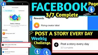 Post a story every day Facebook //  Facebook Page Post a story every day / weekly challenge