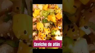 Ceviche de atún con mango 🥭 #ceviche #mariscos