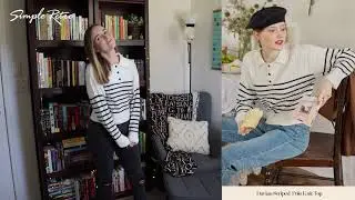 2022 A/W Review with  @FreshlyReadBooks  | Davian Striped White Polo Knit Top