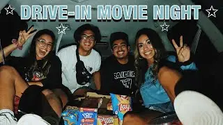 Drive-In Movie Night With Friends // pizza, snacks & aesthetic setup (vlog)