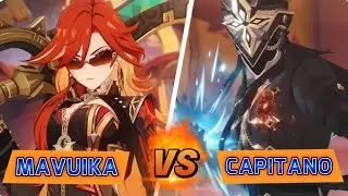 Genshin Impact - Pyro Archon VS Capitano | FULL FIGHT Cutscene |