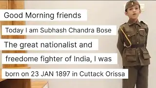 Fancy dress Subhash Chandra Bose