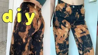 DIY ✦ bleach tie dye ♦ jeans